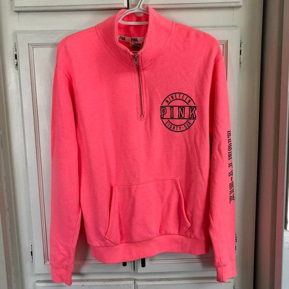 VS Victorias Secret PINK XS Half Zip Pullover Sweatshirt - Picture 2 of 7